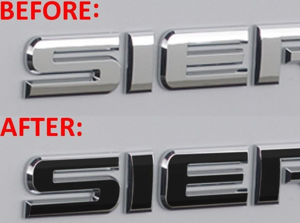 Premium Cast Vinyl Decal Letter Inlays for 2019-2026 SIERRA Doors and Tailgate - Image 3
