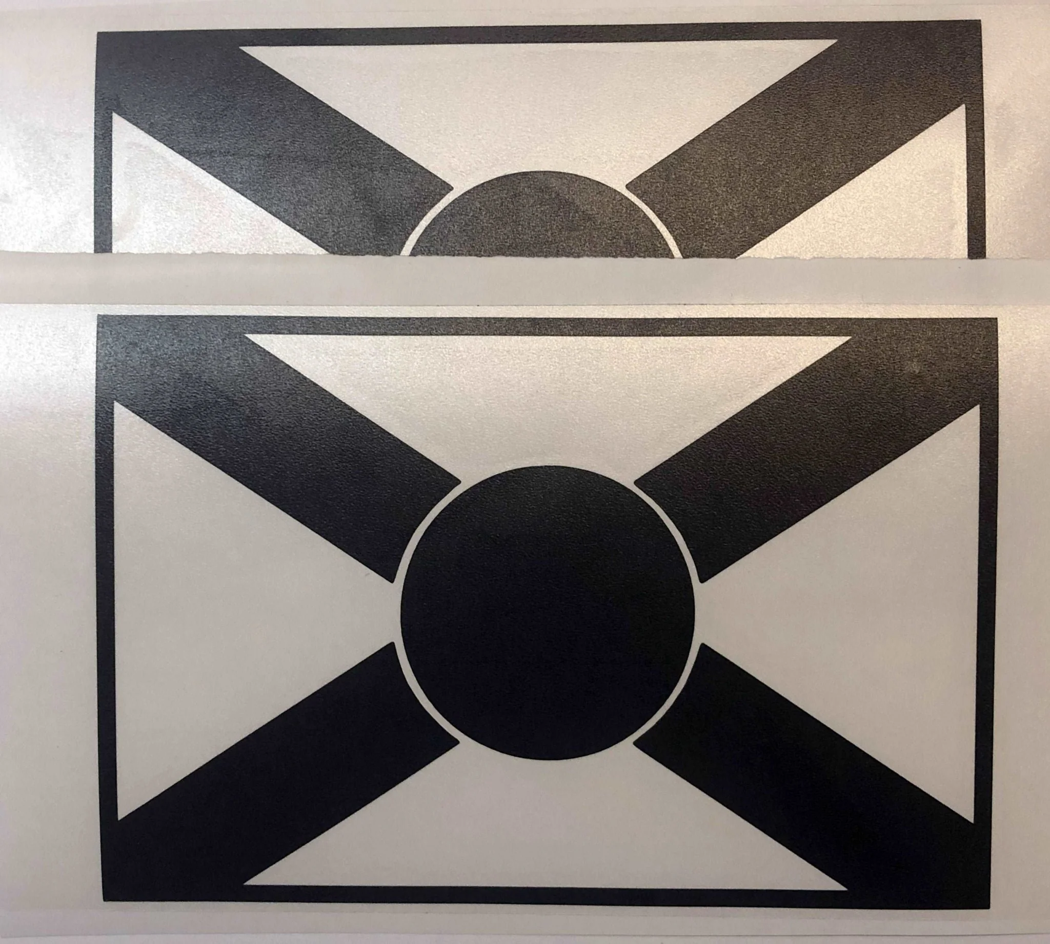 State Flag Decals - Premium Cast Matte Black Vinyl x2 - Image 3